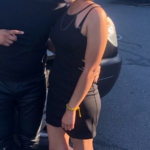 Black fitted dress